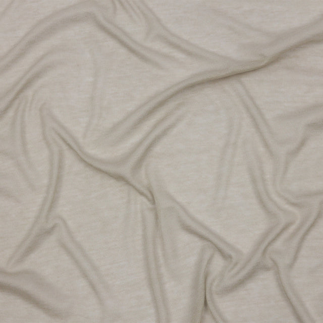 Famous Designer Light Stone Viscose and Cotton Lightweight Interlock Knit