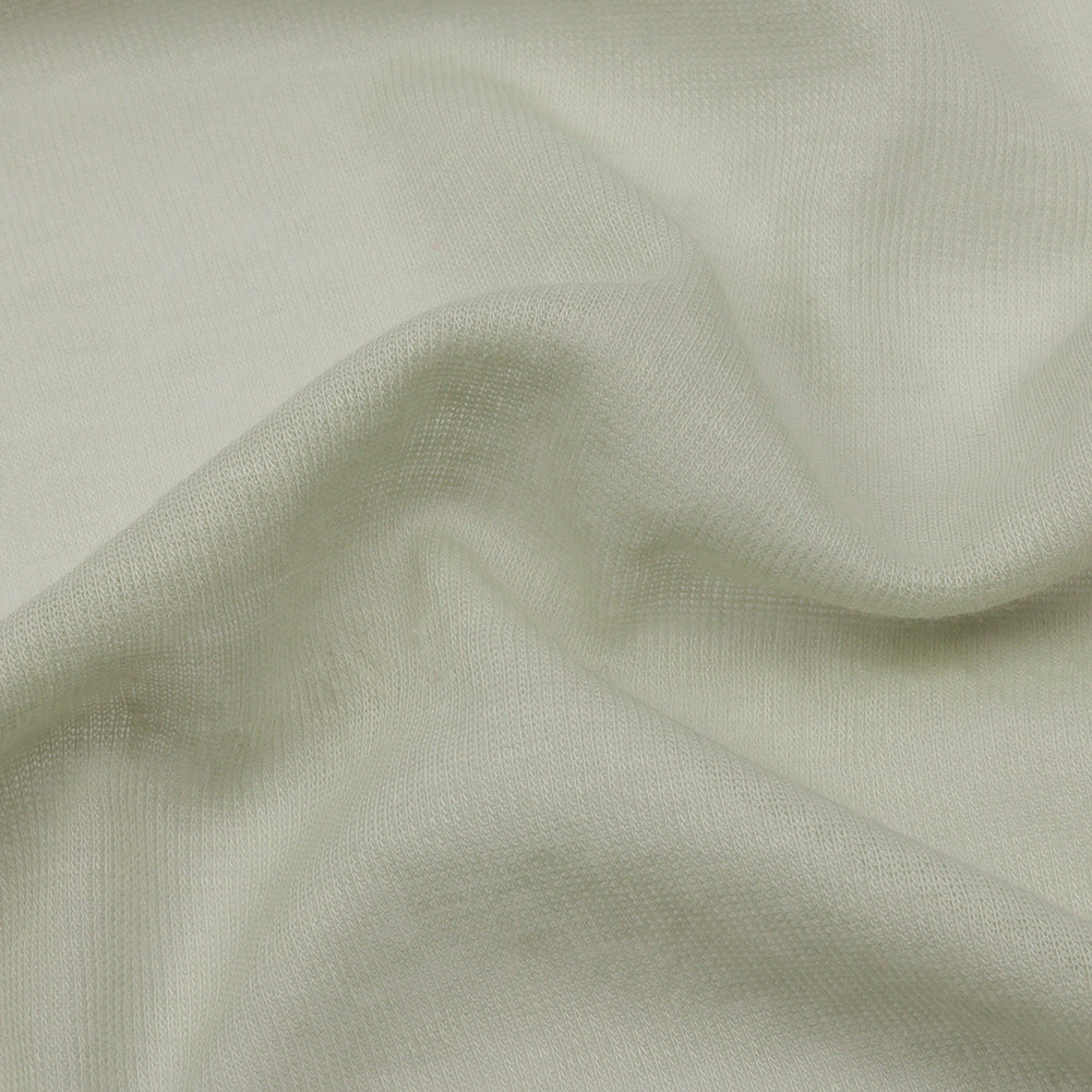 Famous Designer Light Mint Viscose and Cotton Lightweight Interlock Knit