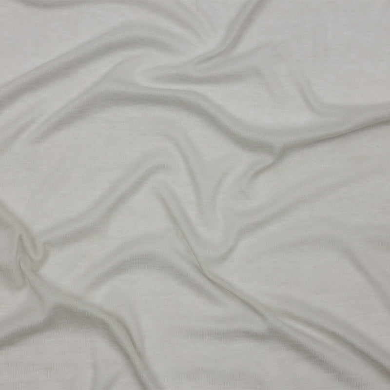 Famous Designer Light Gray Viscose and Cotton Lightweight Interlock Knit
