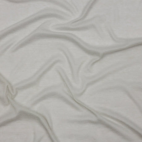 Famous Designer Light Gray Viscose and Cotton Lightweight Interlock Knit