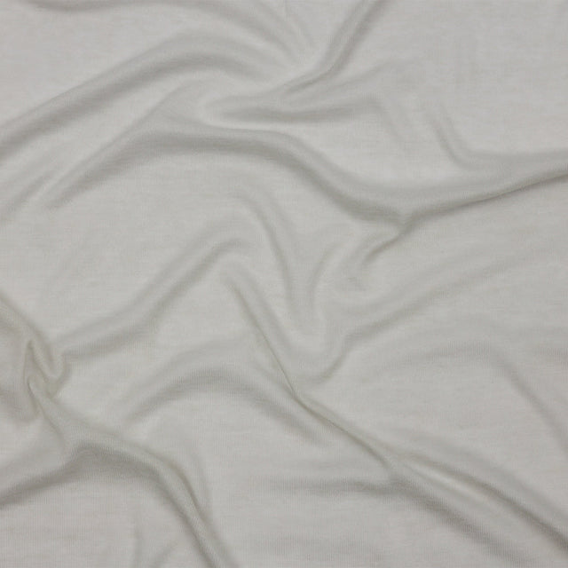 Famous Designer Light Gray Viscose and Cotton Lightweight Interlock Knit