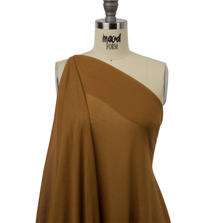 Famous Designer Mustard Lightweight Cotton Interlock Knit