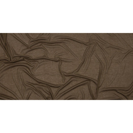 Famous Designer Dark Beige Viscose and Cotton Lightweight Interlock Knit
