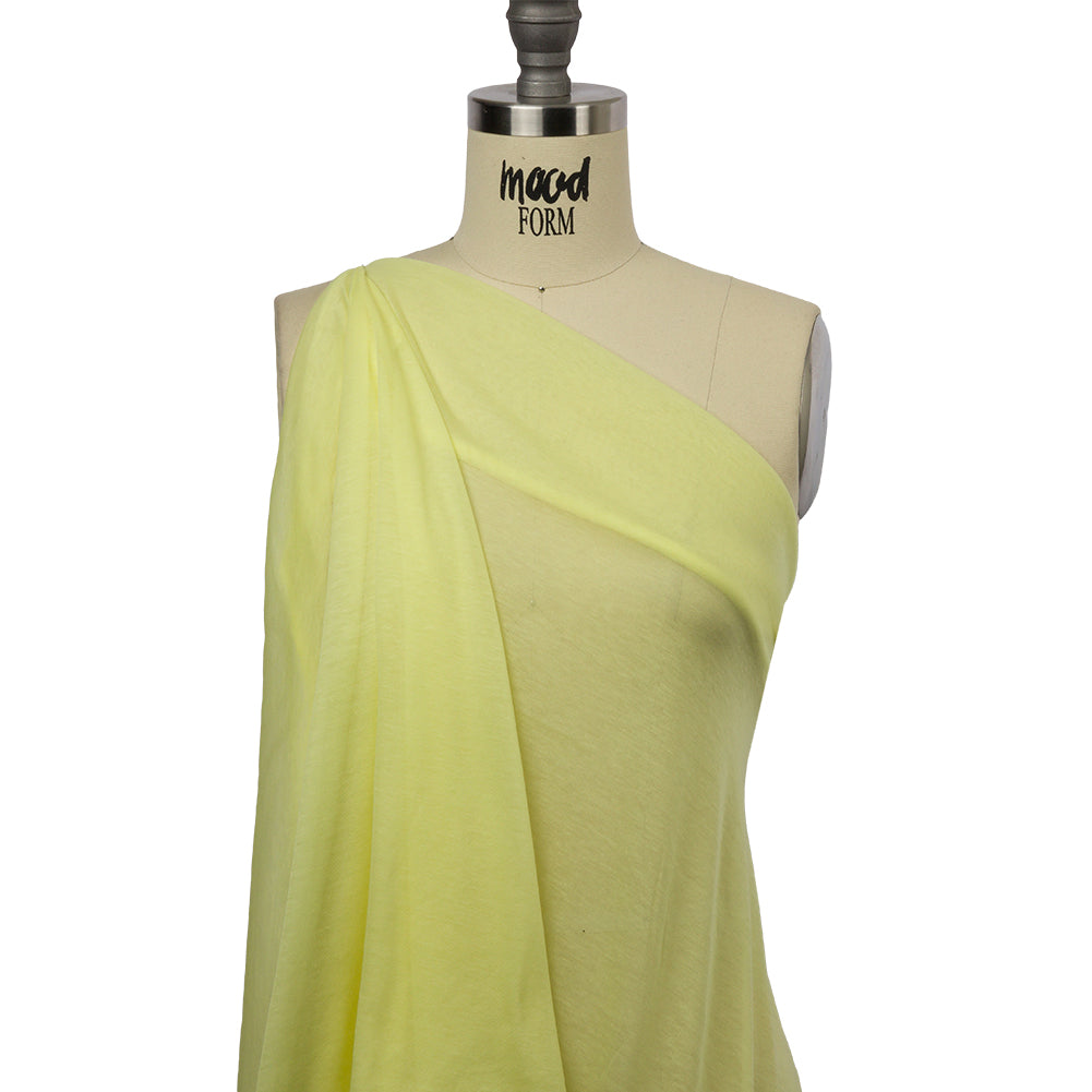 Famous Designer Yellow Featherweight Cotton Jersey