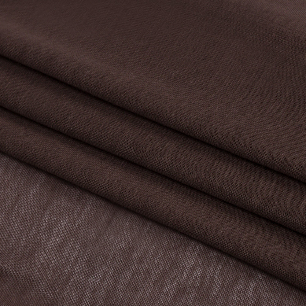 Famous Designer Brown Featherweight Cotton Jersey