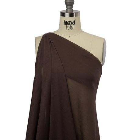 Famous Designer Brown Featherweight Cotton Jersey
