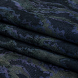 Linen and Rayon Woven Print - Dark Purple and Green Snake Abstract - Mood Exclusive Ophidian