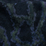 Linen and Rayon Woven Print - Dark Purple and Green Snake Abstract - Mood Exclusive Ophidian
