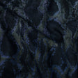 Linen and Rayon Woven Print - Dark Purple and Green Snake Abstract - Mood Exclusive Ophidian