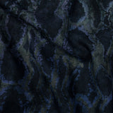 Linen and Rayon Woven Print - Dark Purple and Green Snake Abstract - Mood Exclusive Ophidian
