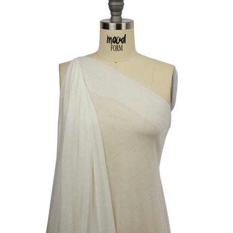 Famous Designer Off White Viscose and Cotton Lightweight Interlock Knit