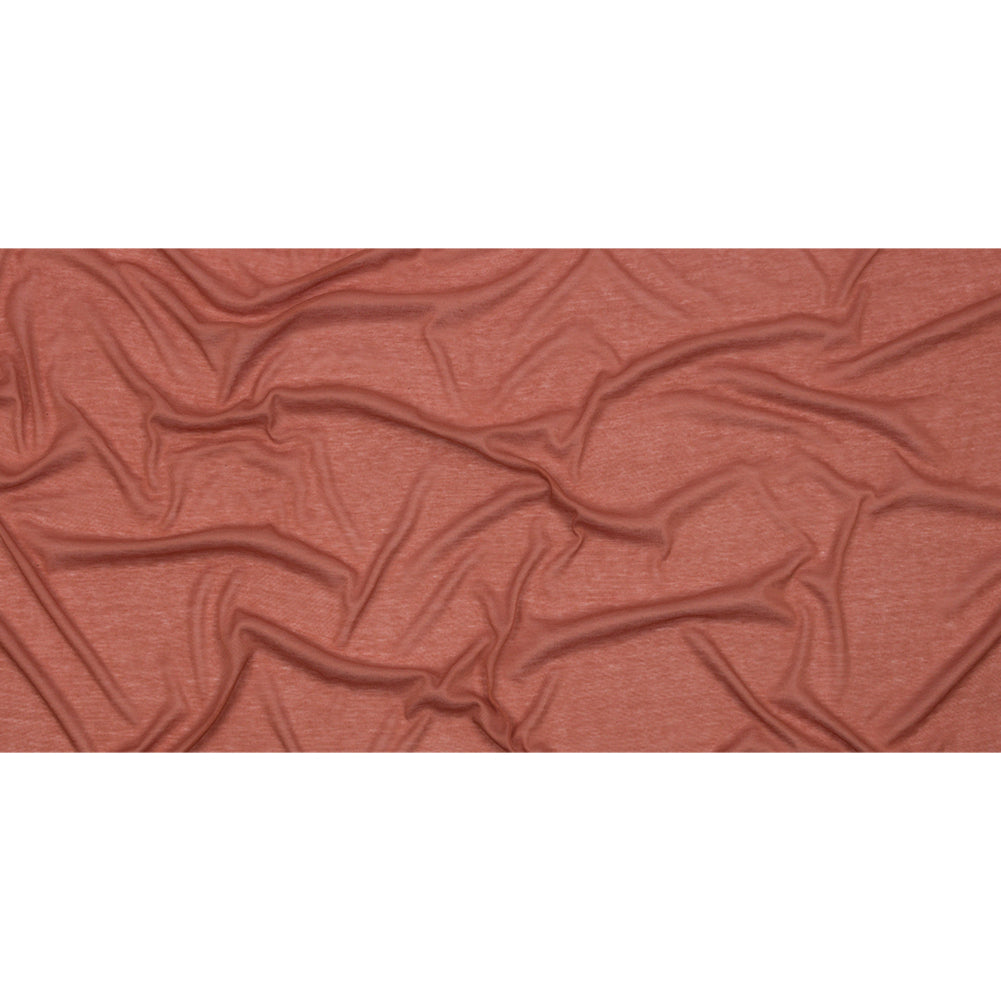 Famous Designer Terracotta Viscose and Cotton Lightweight Interlock Knit