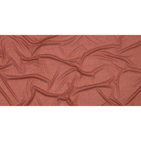 Famous Designer Terracotta Viscose and Cotton Lightweight Interlock Knit