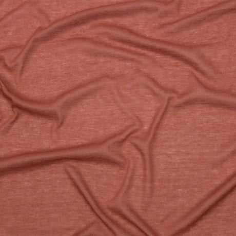 Famous Designer Terracotta Viscose and Cotton Lightweight Interlock Knit