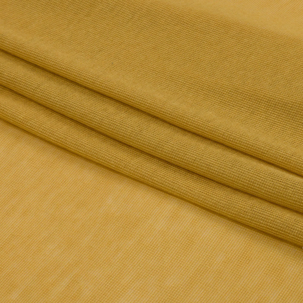 Famous Designer Goldenrod Viscose and Cotton Lightweight Interlock Knit