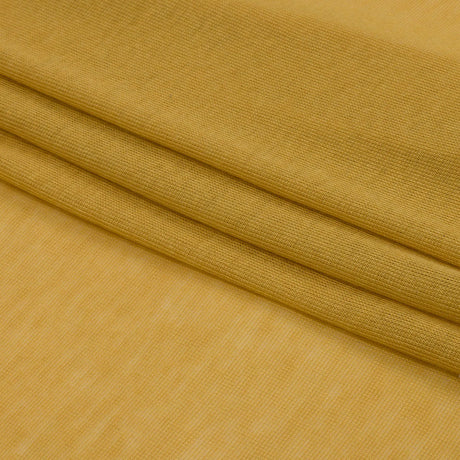 Famous Designer Goldenrod Viscose and Cotton Lightweight Interlock Knit