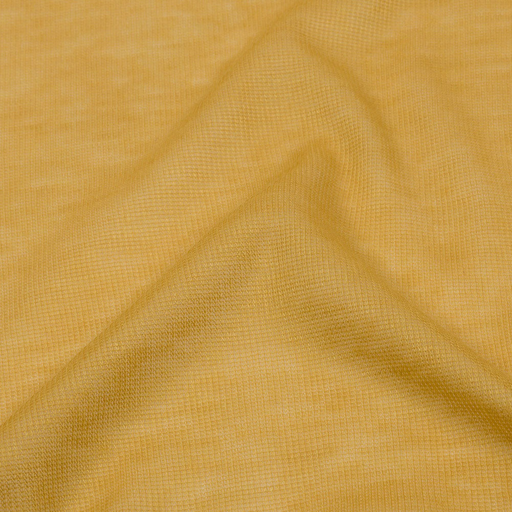Famous Designer Goldenrod Viscose and Cotton Lightweight Interlock Knit