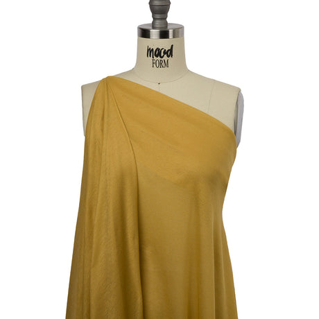 Famous Designer Goldenrod Viscose and Cotton Lightweight Interlock Knit
