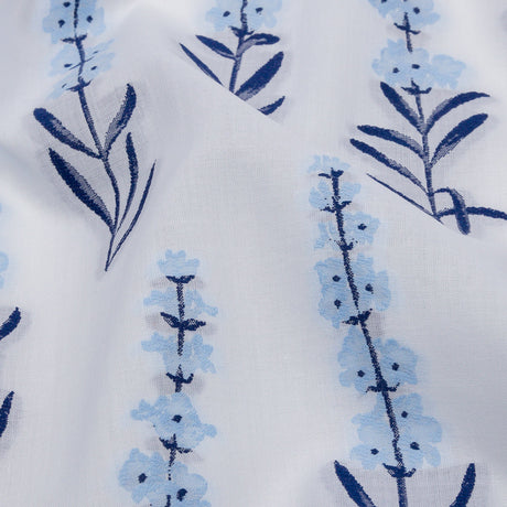 Italian Classic Blue and White Floral Cotton Jacquard