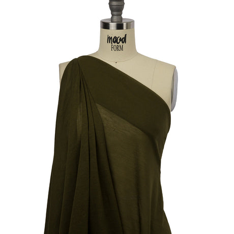 Famous Designer Seaweed Green Featherweight Cotton Jersey