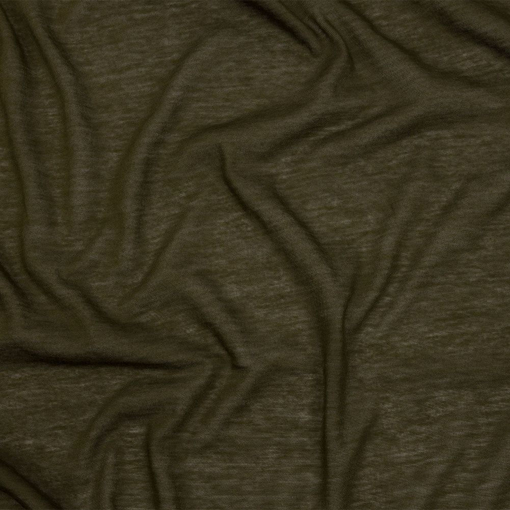 Famous Designer Seaweed Green Featherweight Cotton Jersey
