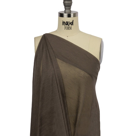 Famous Designer Taupe Featherweight Viscose and Cotton Jersey