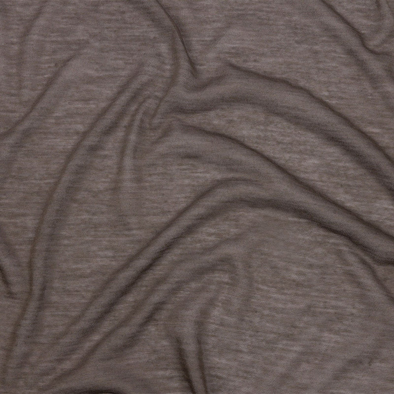 Famous Designer Taupe Featherweight Viscose and Cotton Jersey