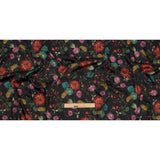 Polyester Twill Print - Purple, Red and Black Floral - Mood Exclusive Antheia's Grace