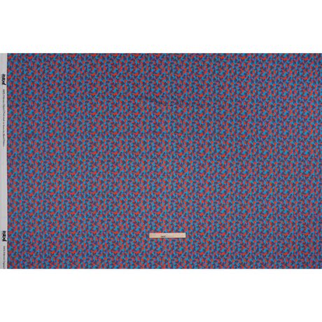Polyester Charmeuse Print - Red and Blue Abstract - Mood Exclusive Betta Fish