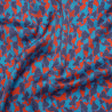 Polyester Charmeuse Print - Red and Blue Abstract - Mood Exclusive Betta Fish