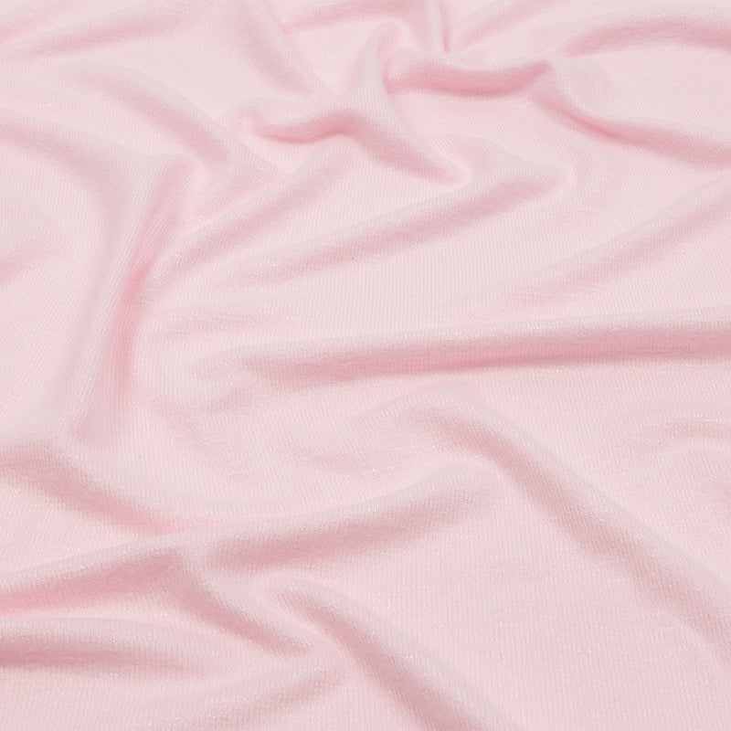 Light Pink Brushed Stretch Rayon and Polyester Sweater Knit