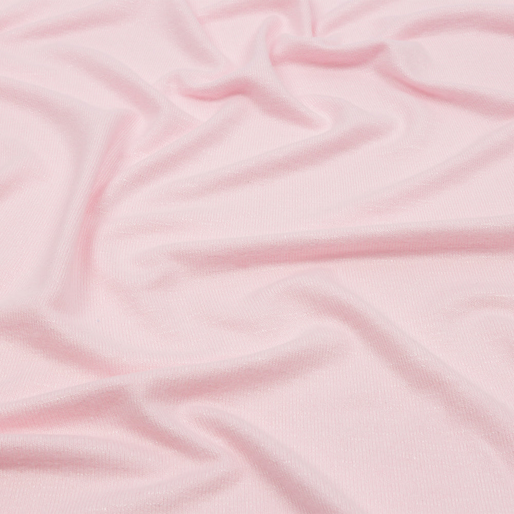 Light Pink Brushed Stretch Rayon and Polyester Sweater Knit