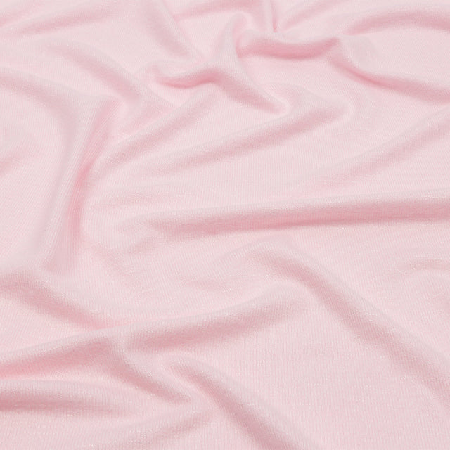 Light Pink Brushed Stretch Rayon and Polyester Sweater Knit