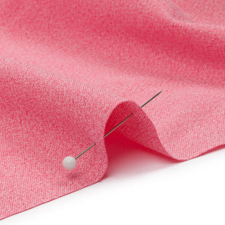 Heathered Hot Pink Cationic Polyester Stretch Twill