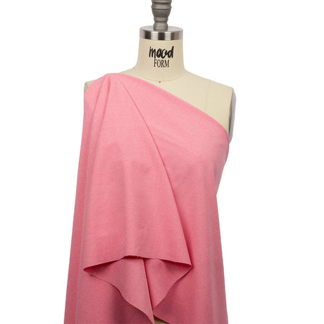 Heathered Hot Pink Cationic Polyester Stretch Twill