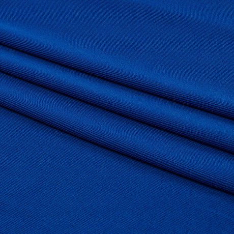 Metro Blue Stretch Polyester 1x1 Rib Knit