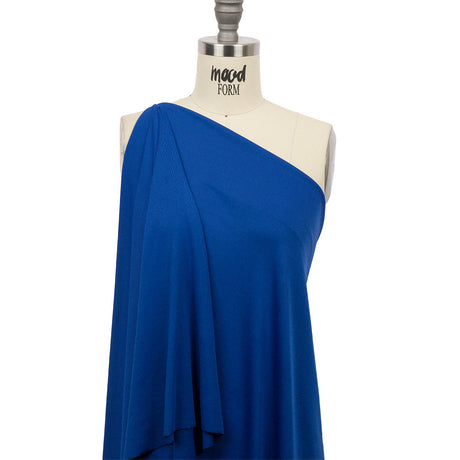 Metro Blue Stretch Polyester 1x1 Rib Knit