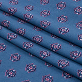 Blue and Pink LIttle Medallions Stretch Polyester ITY Knit