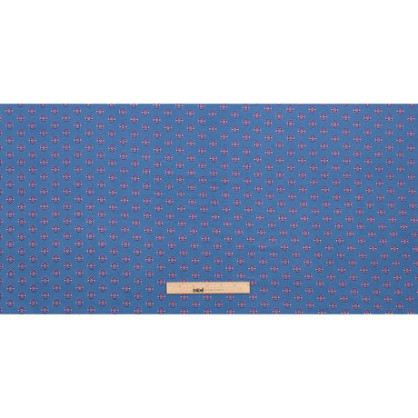 Blue and Pink LIttle Medallions Stretch Polyester ITY Knit