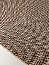 Wool Abstract White Brown Fabric