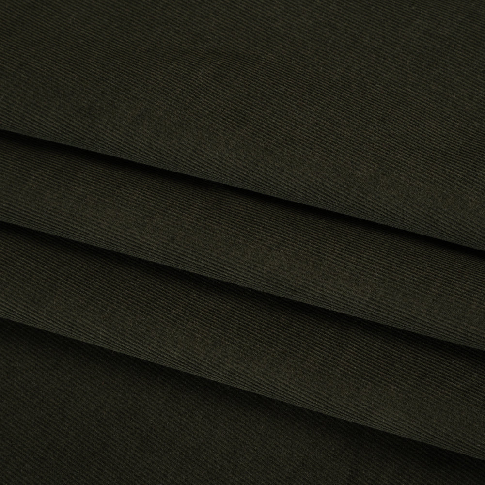 Featherwale Cotton Corduroy - Olive Green - Dawn Collection