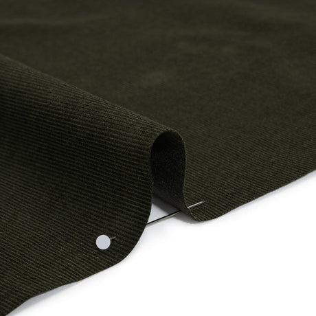 Featherwale Cotton Corduroy - Olive Green - Dawn Collection
