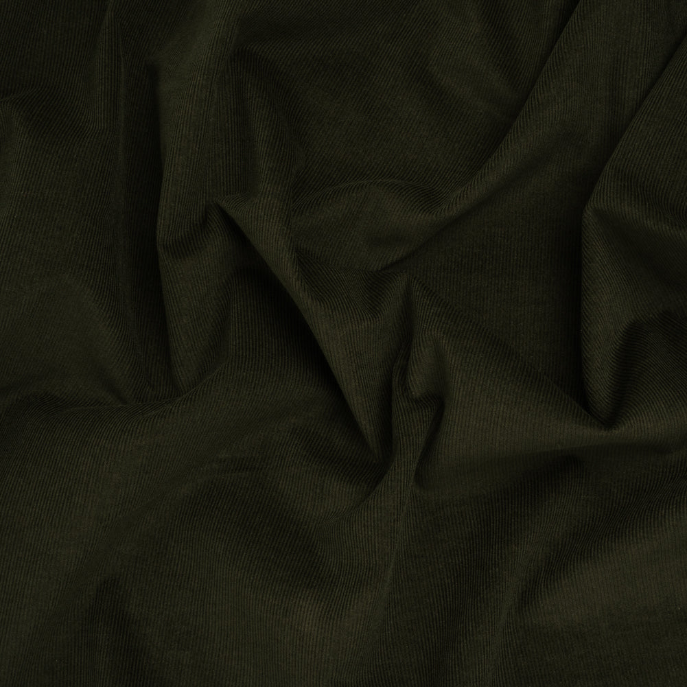 Featherwale Cotton Corduroy - Olive Green - Dawn Collection