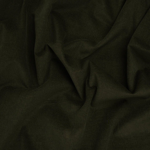 Featherwale Cotton Corduroy - Olive Green - Dawn Collection