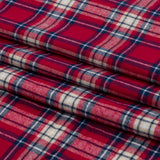 Red, White and Blue Plaid Cotton Flannel