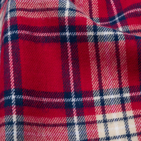 Red, White and Blue Plaid Cotton Flannel
