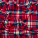 Red, White and Blue Plaid Cotton Flannel