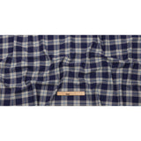 Blue and Gray Plaid Cotton Flannel