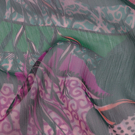 Mood Exclusive Jungle Jam Crinkled Polyester Chiffon