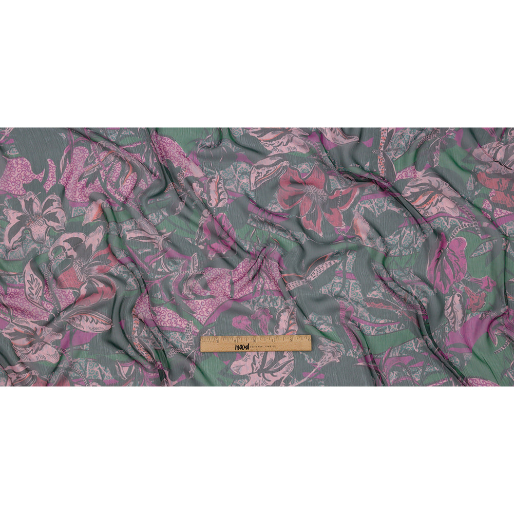 Mood Exclusive Jungle Jam Crinkled Polyester Chiffon
